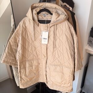 MaxMara Quilted Cape Coat Jacket